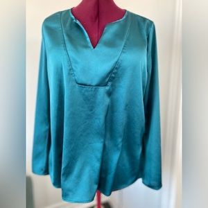 COPY - Greenish blue satin tunic size L